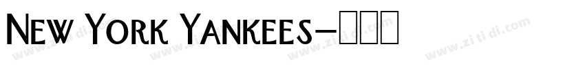 New York Yankees字体转换
